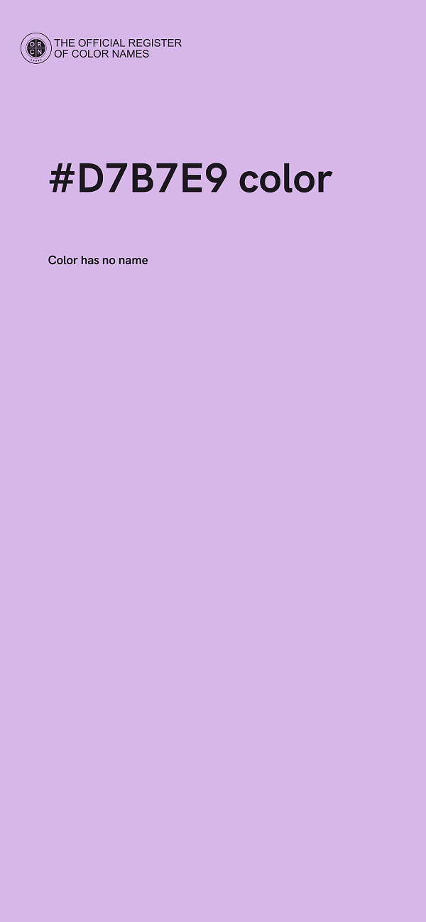 #D7B7E9 color image