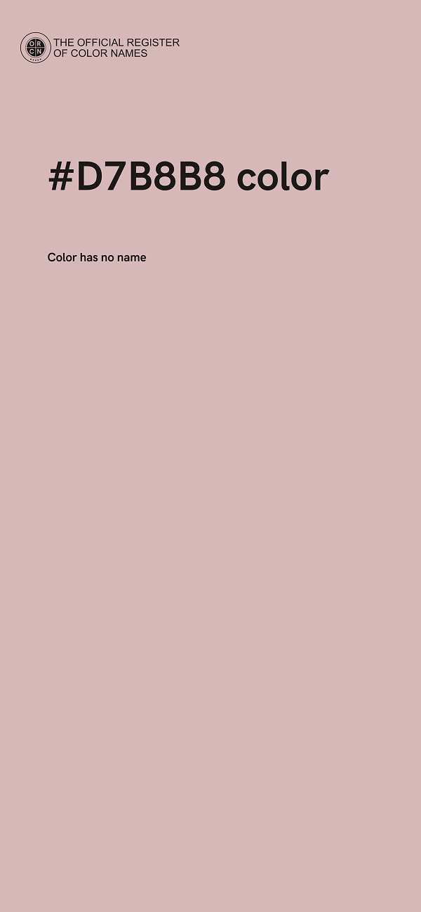 #D7B8B8 color image