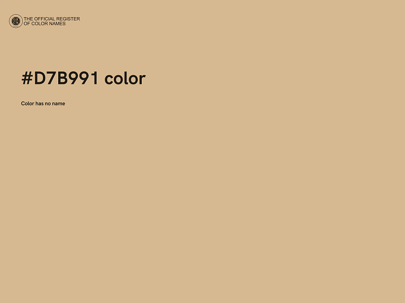 #D7B991 color image