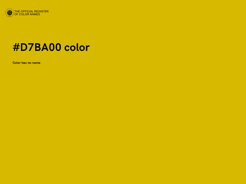 #D7BA00 color image