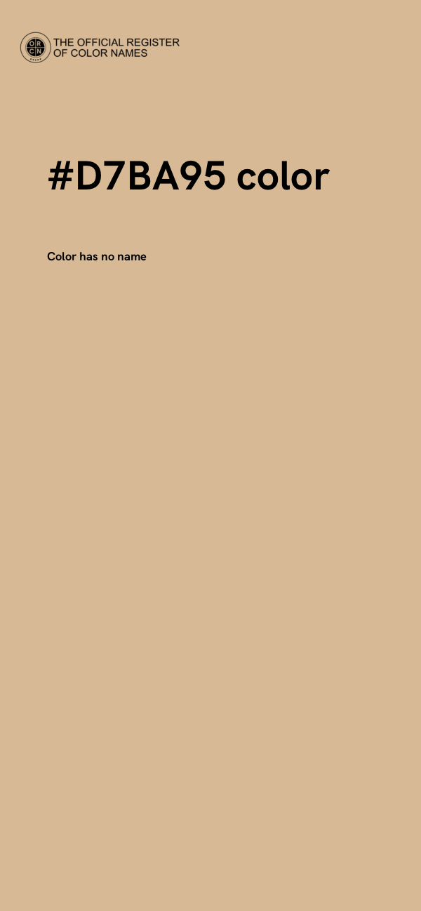 #D7BA95 color image