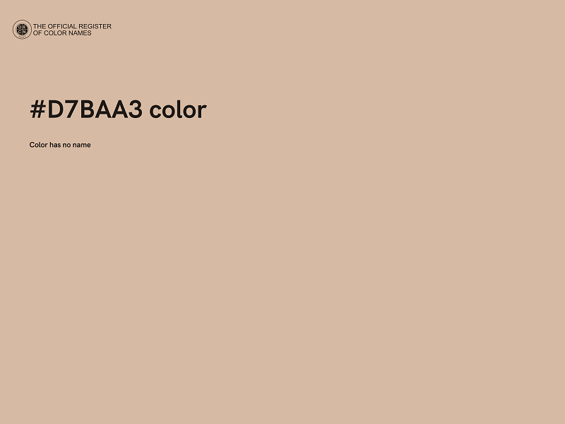 #D7BAA3 color image