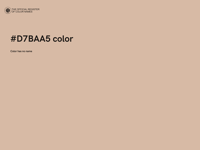 #D7BAA5 color image