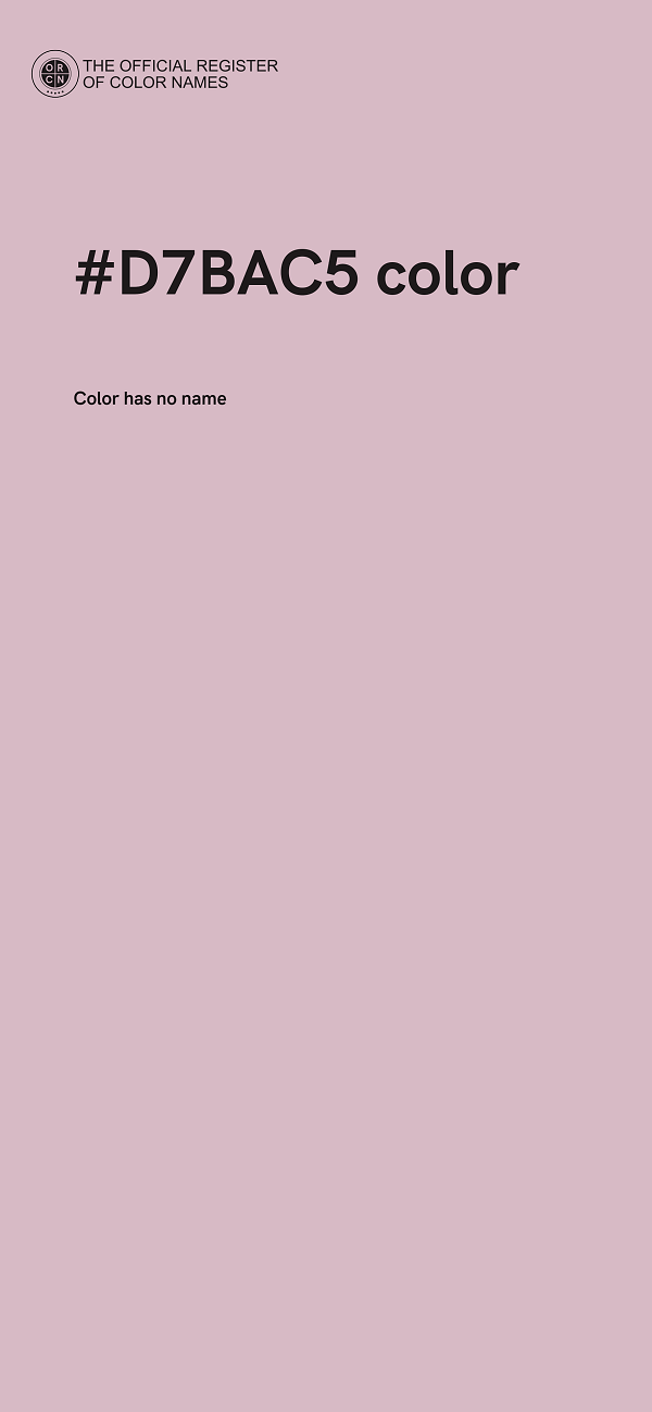 #D7BAC5 color image