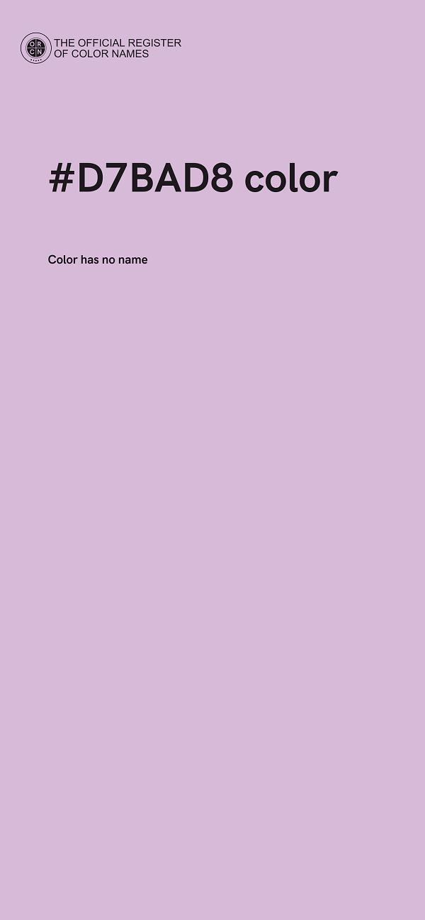 #D7BAD8 color image