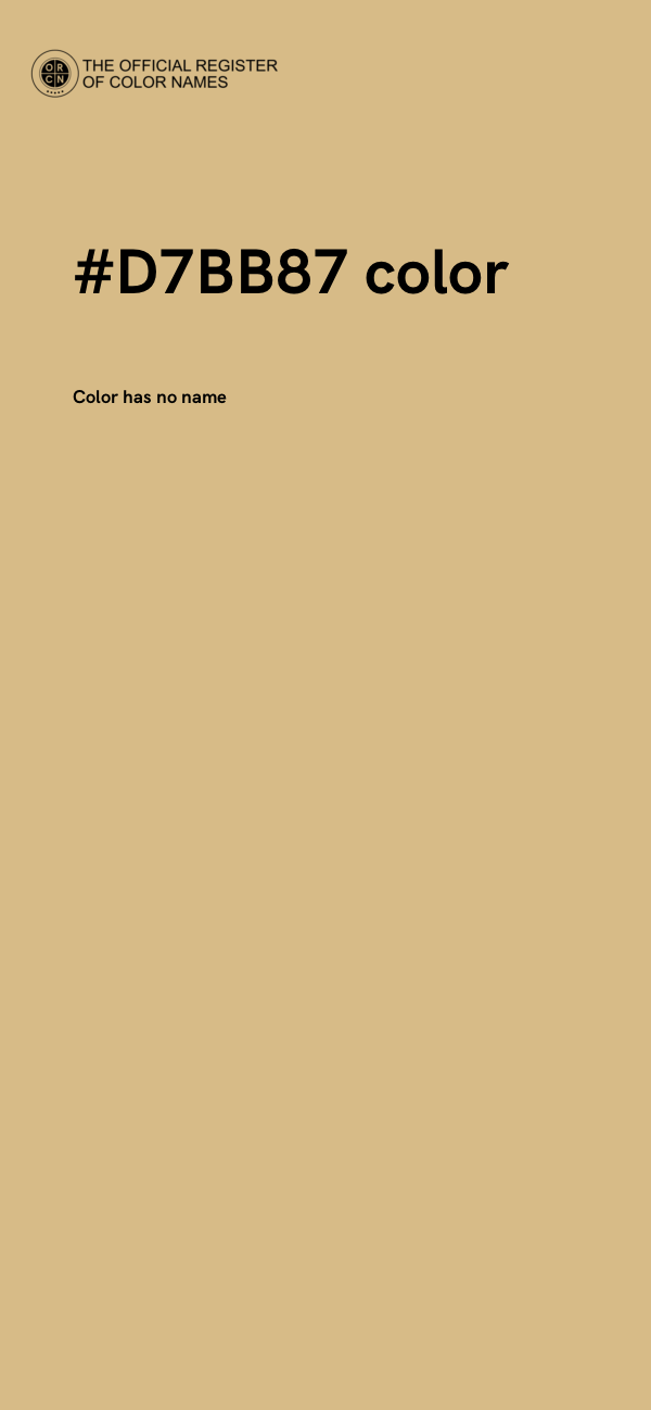 #D7BB87 color image