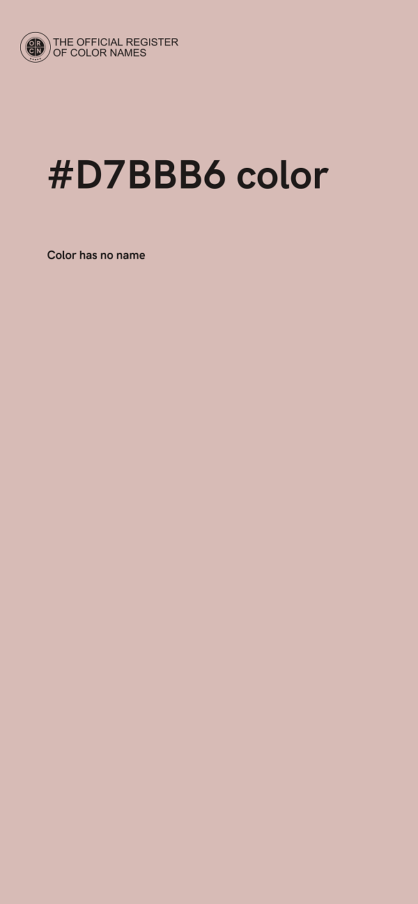 #D7BBB6 color image
