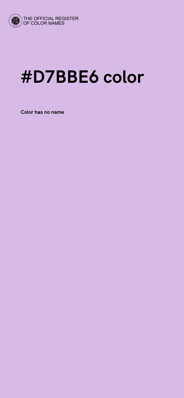 #D7BBE6 color image