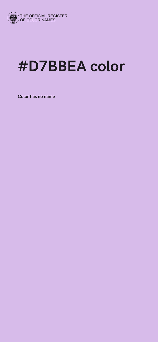 #D7BBEA color image