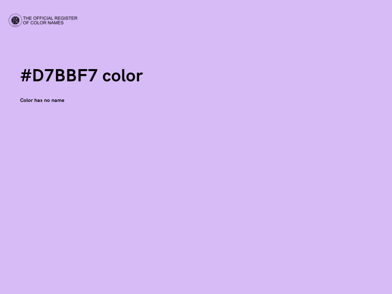 #D7BBF7 color image