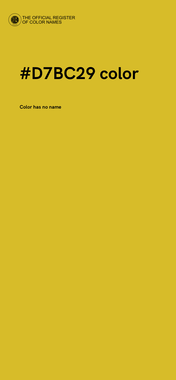 #D7BC29 color image