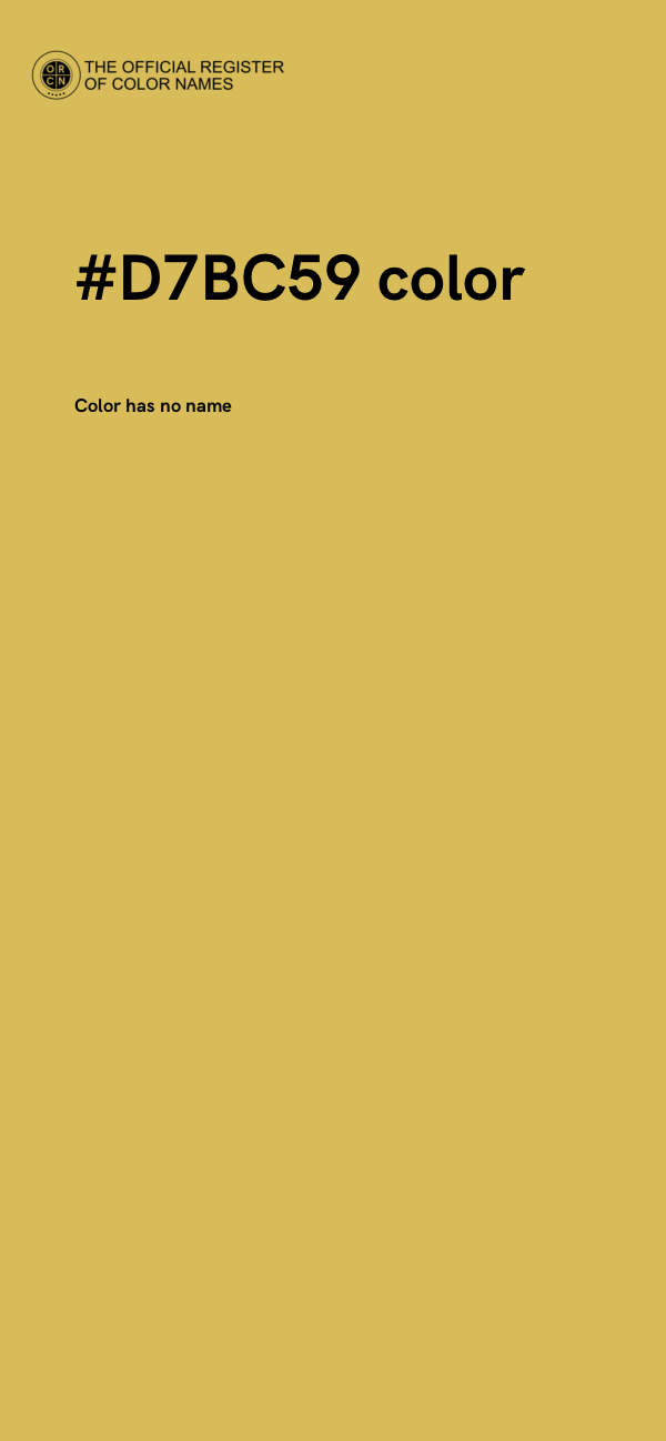 #D7BC59 color image