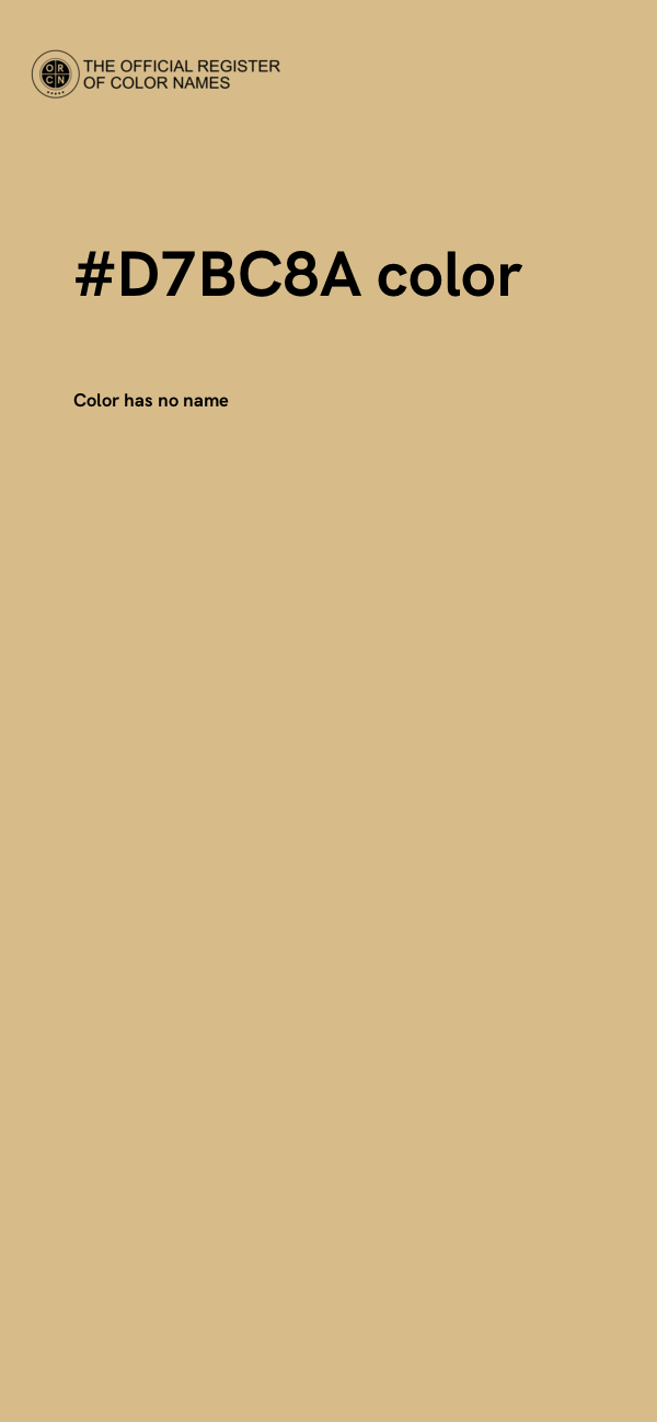 #D7BC8A color image