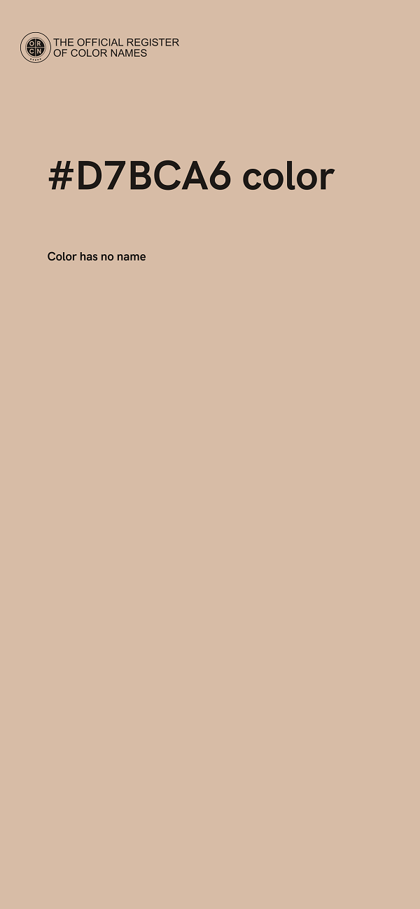 #D7BCA6 color image