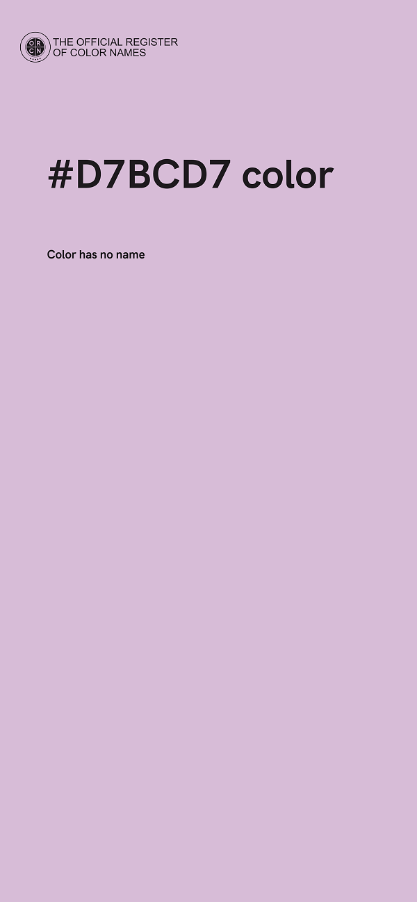 #D7BCD7 color image