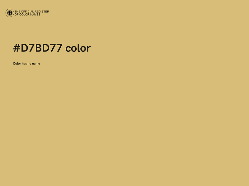 #D7BD77 color image