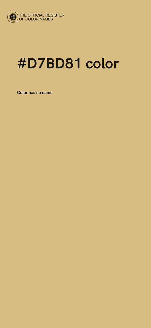 #D7BD81 color image