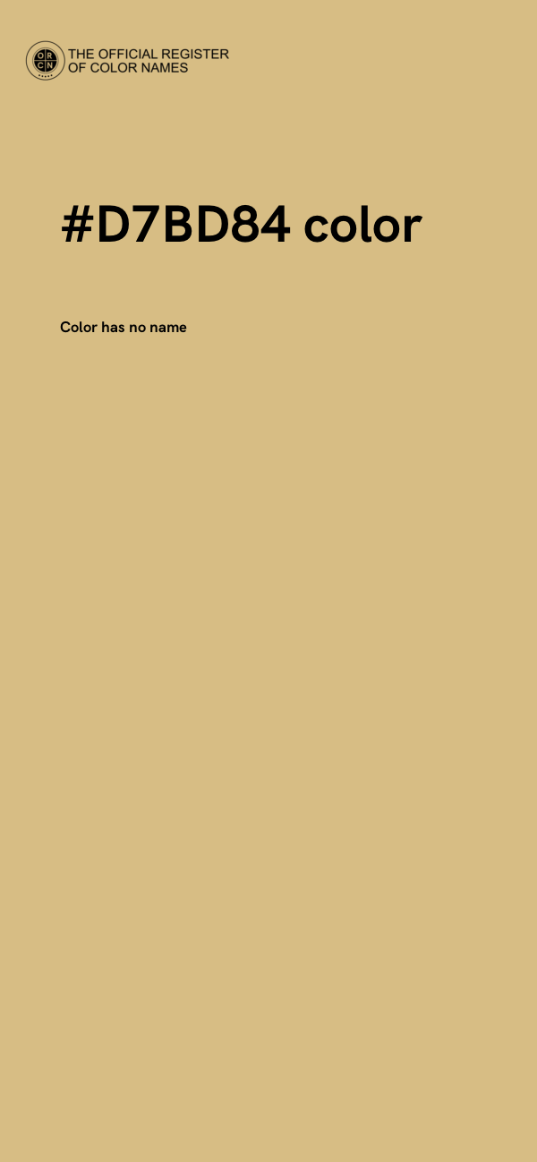 #D7BD84 color image