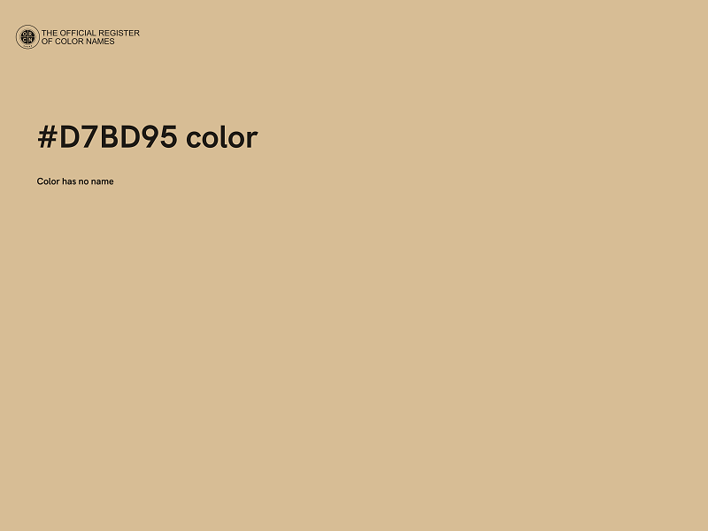 #D7BD95 color image