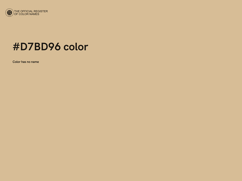 #D7BD96 color image