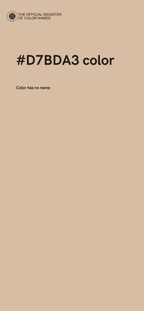 #D7BDA3 color image
