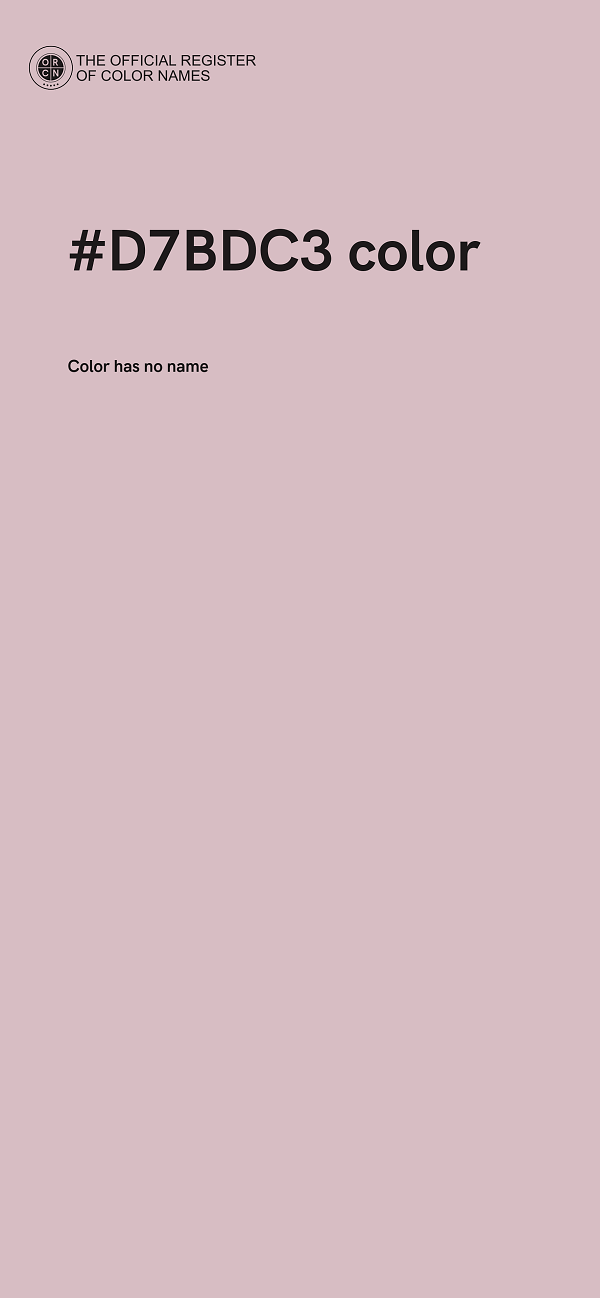 #D7BDC3 color image