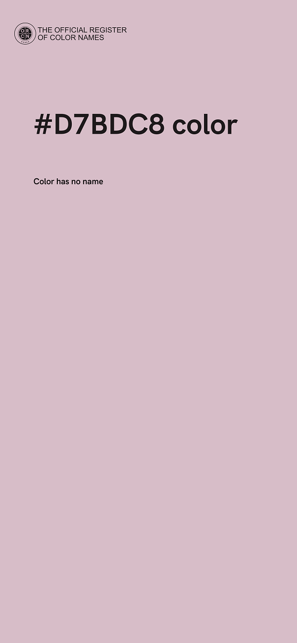 #D7BDC8 color image