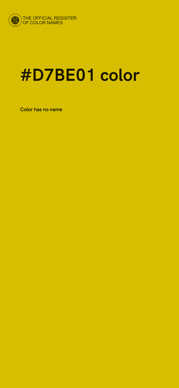 #D7BE01 color image
