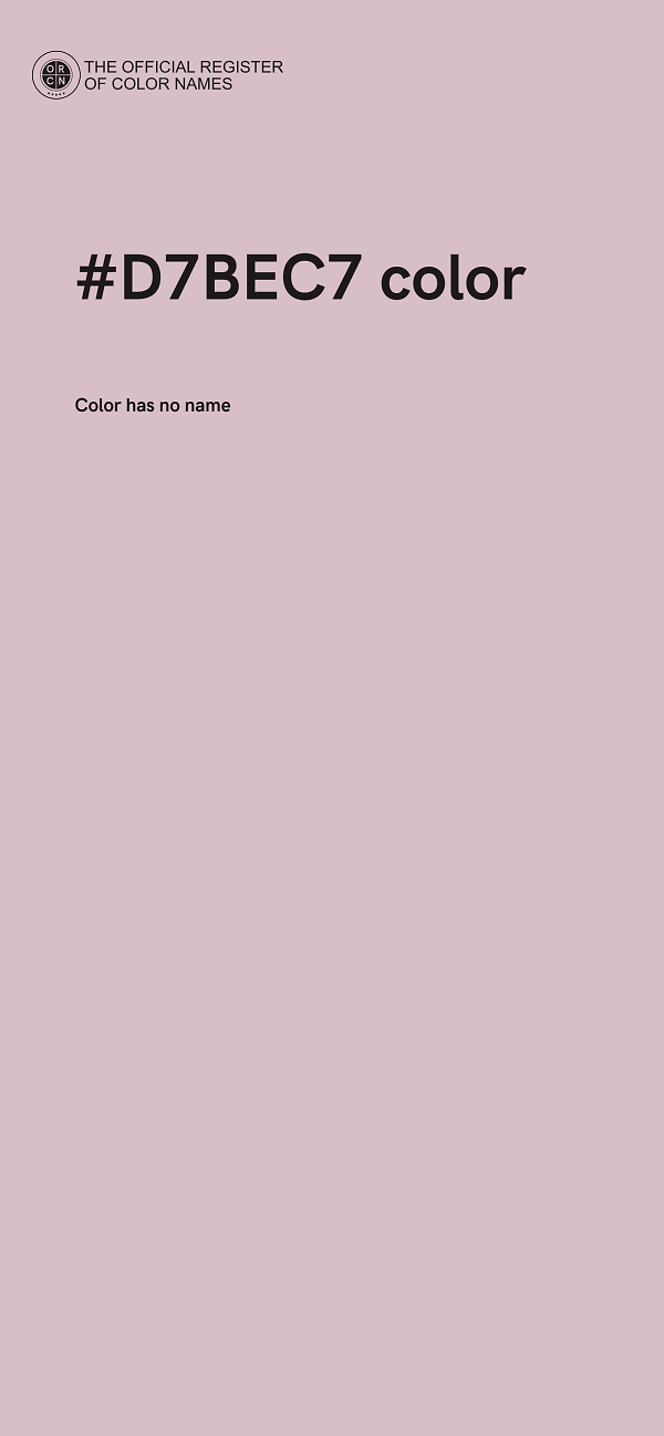 #D7BEC7 color image
