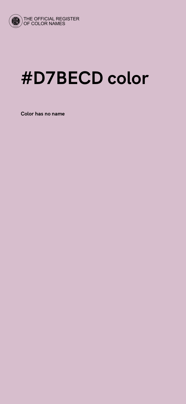#D7BECD color image