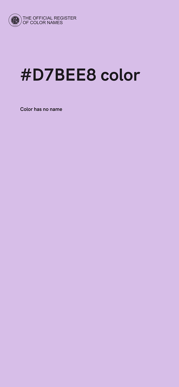 #D7BEE8 color image