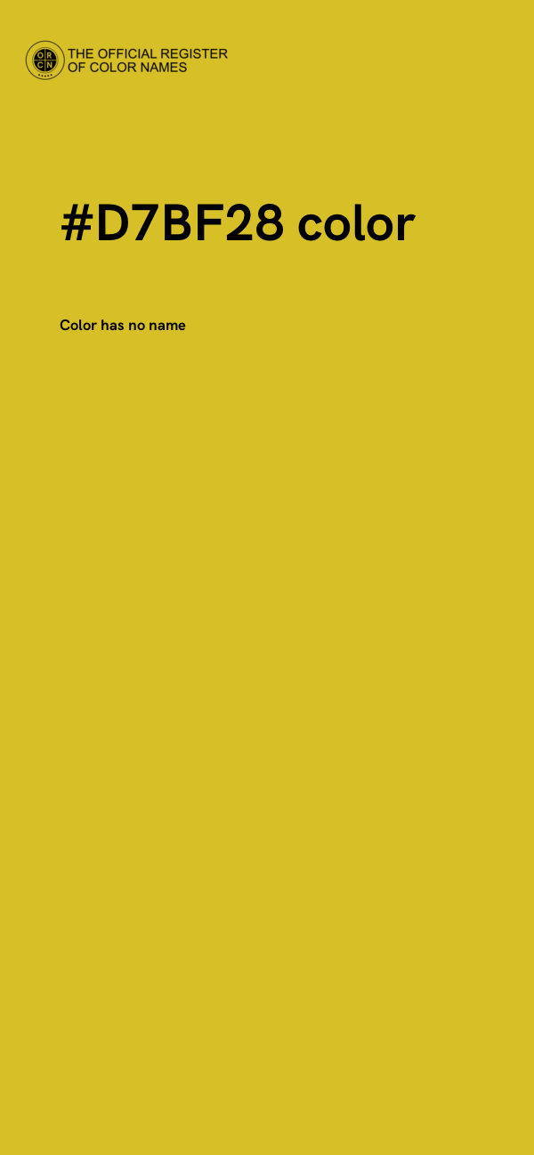 #D7BF28 color image
