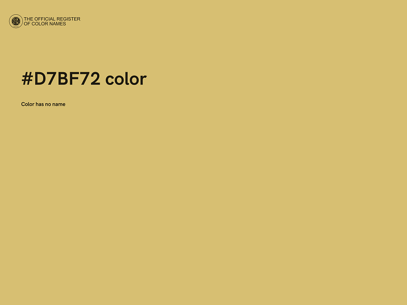 #D7BF72 color image