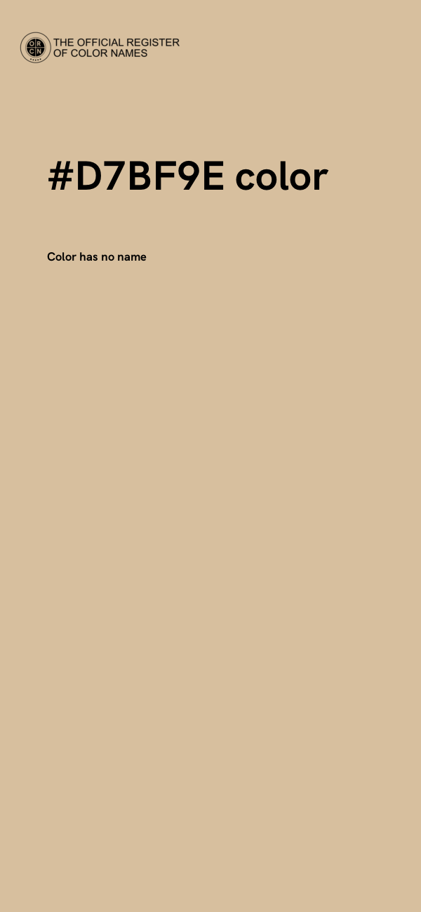 #D7BF9E color image