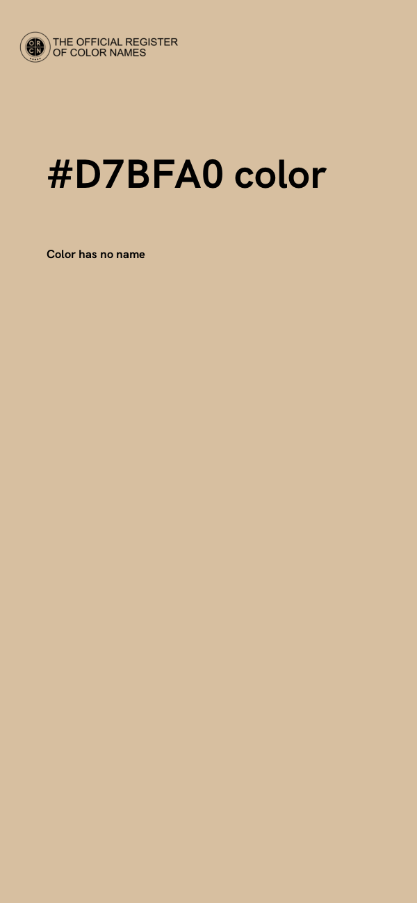 #D7BFA0 color image