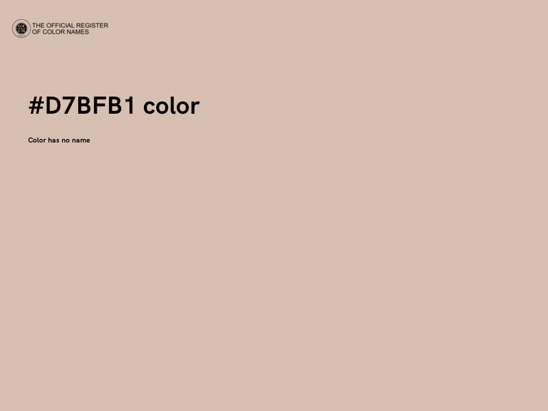 #D7BFB1 color image