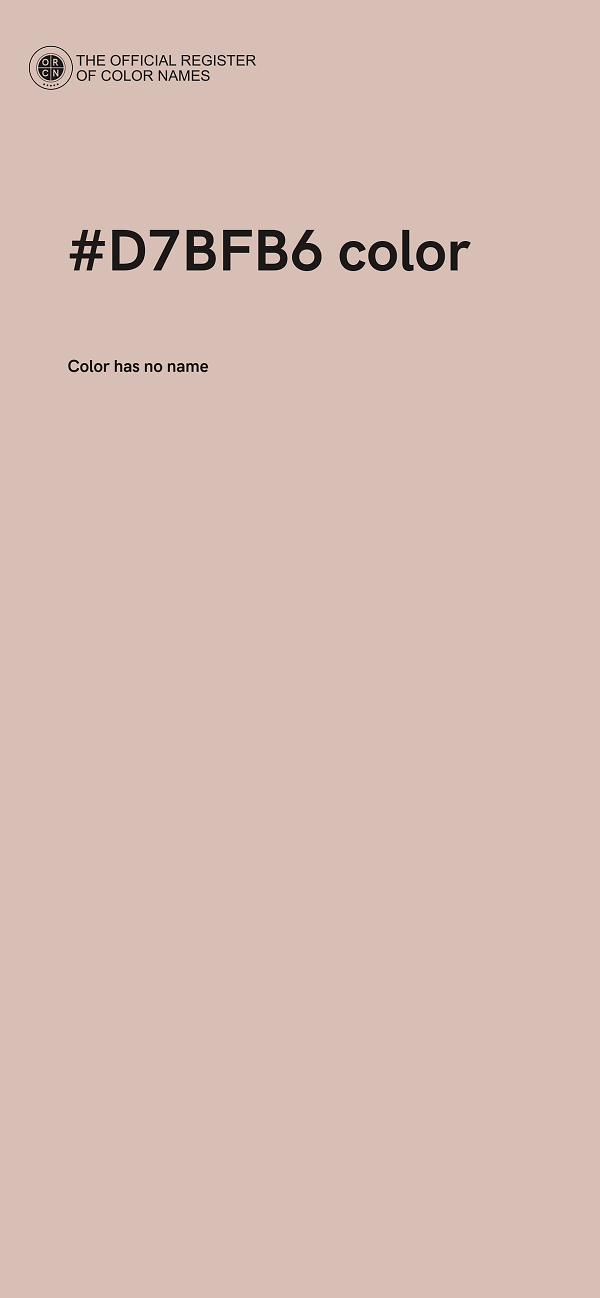 #D7BFB6 color image