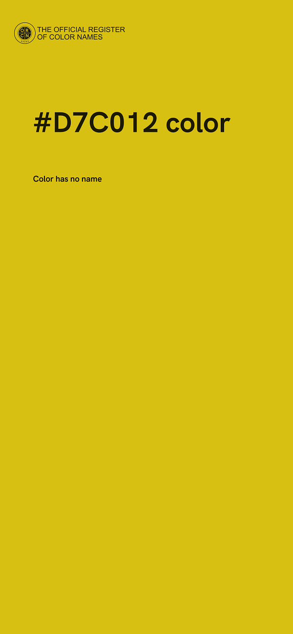 #D7C012 color image