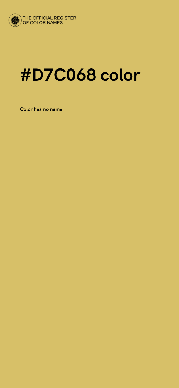 #D7C068 color image
