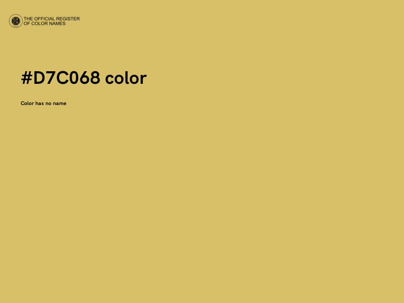 #D7C068 color image