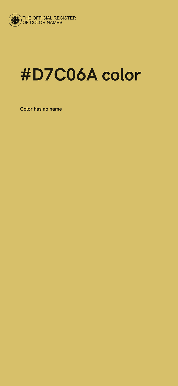 #D7C06A color image