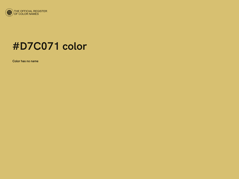 #D7C071 color image