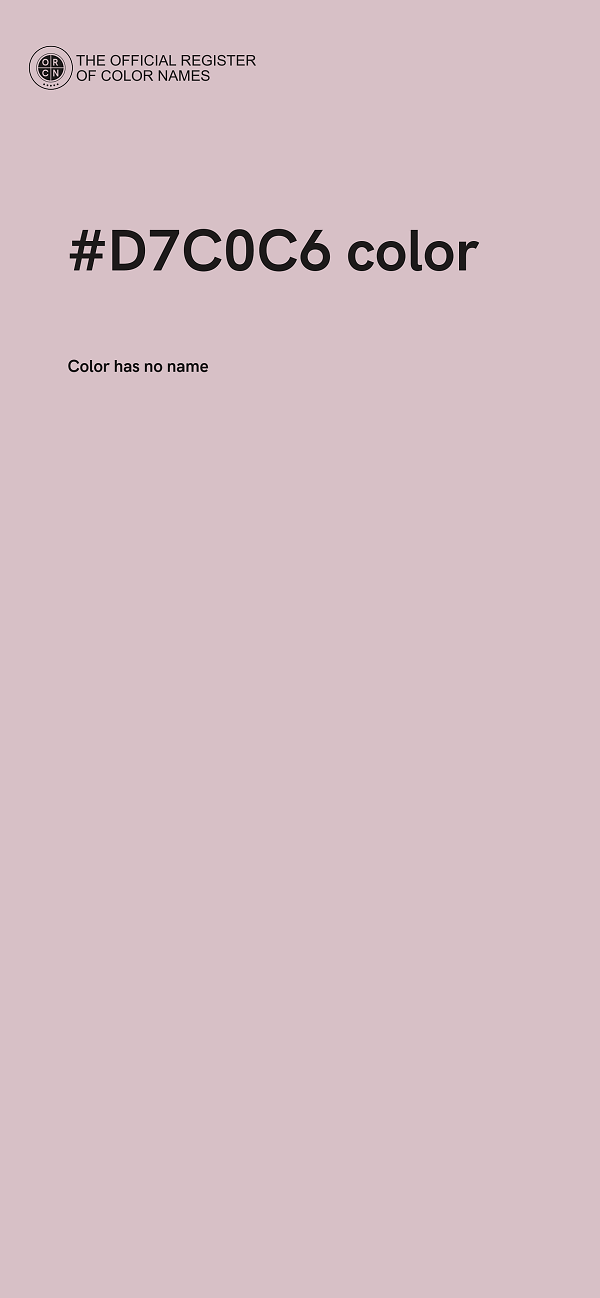 #D7C0C6 color image