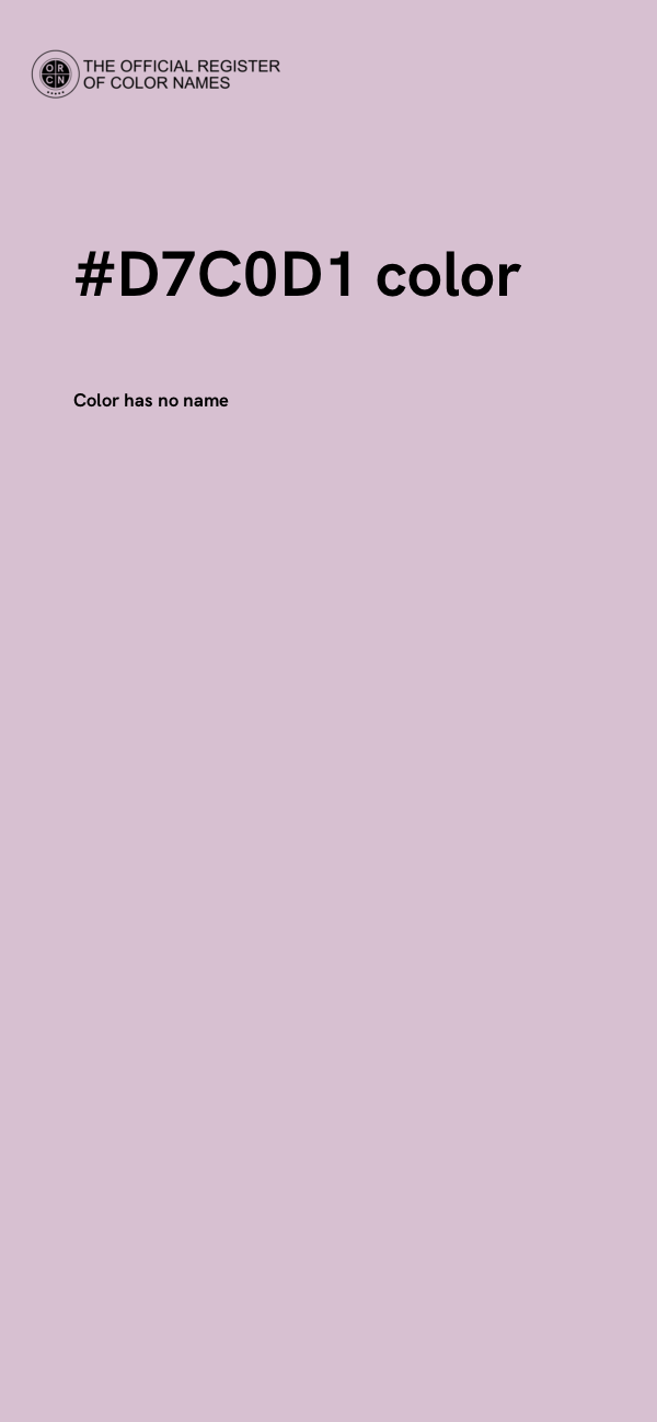 #D7C0D1 color image