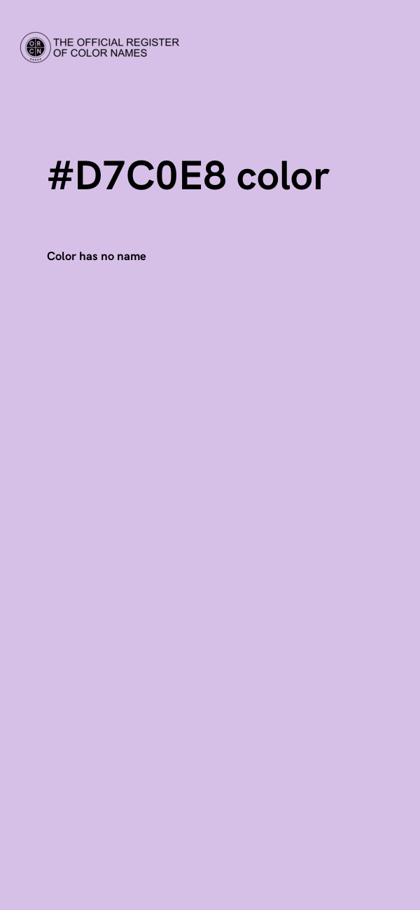 #D7C0E8 color image
