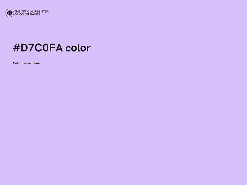 #D7C0FA color image