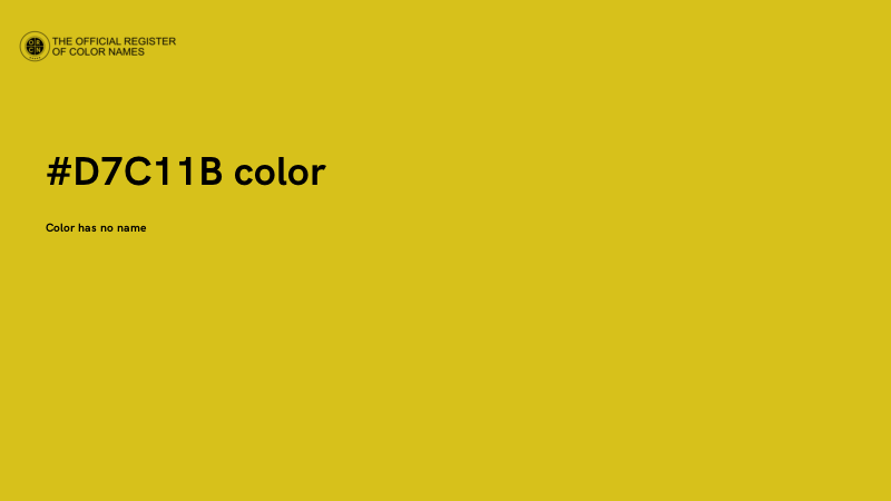 #D7C11B color image
