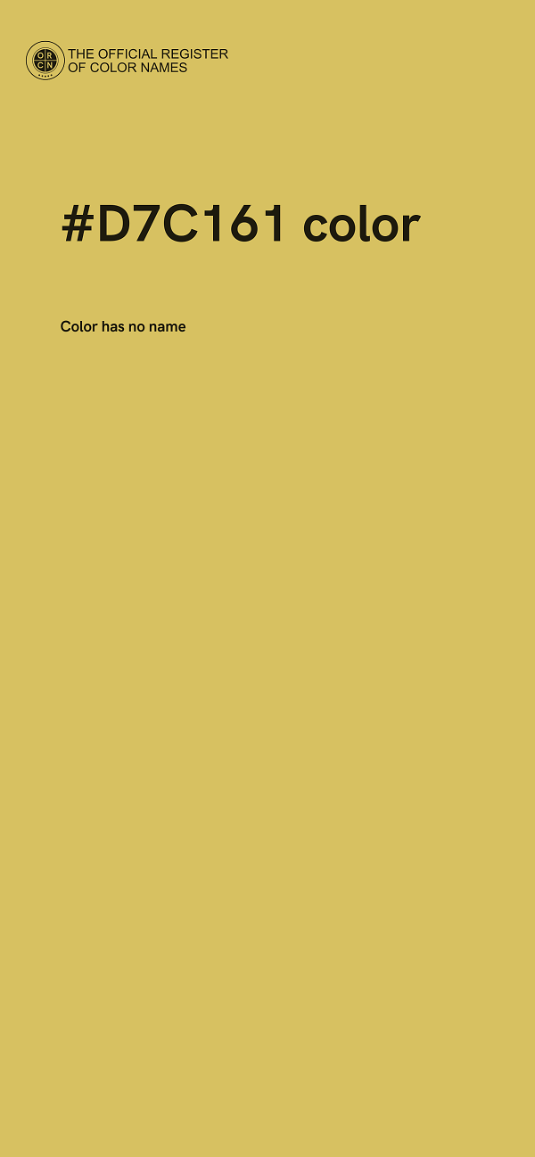 #D7C161 color image