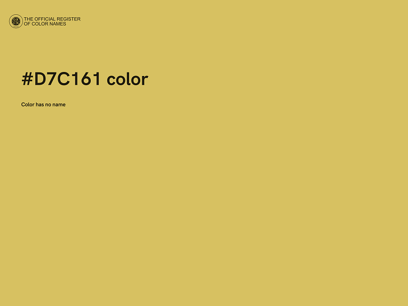 #D7C161 color image
