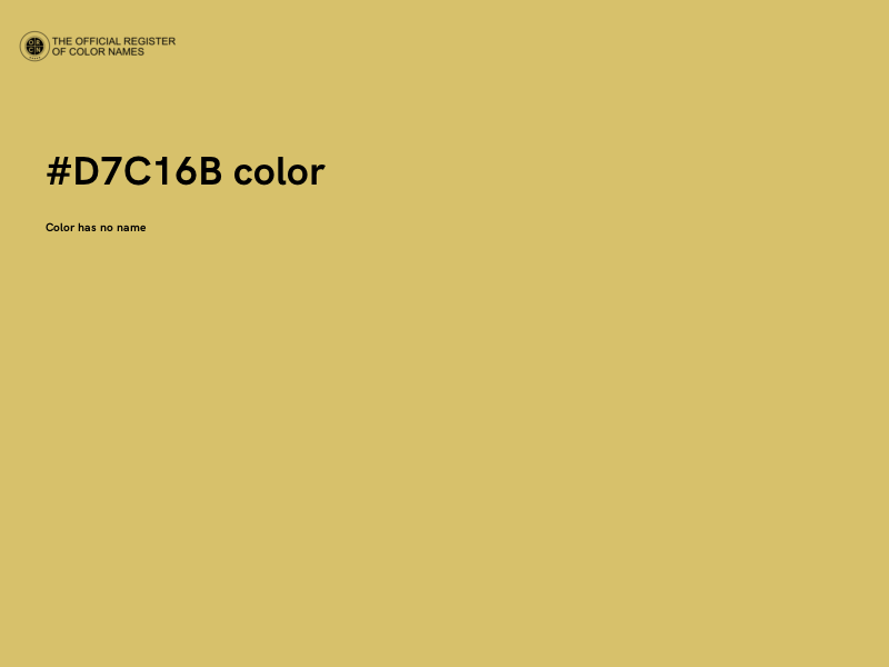 #D7C16B color image